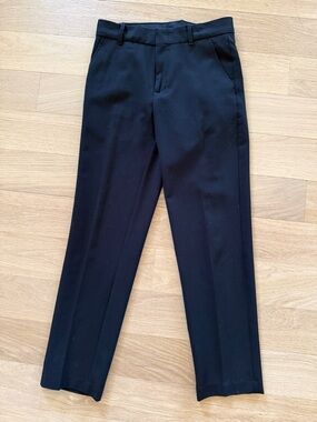 Van Heusen Black Boys Dress Pants - Slim Tailored Trousers Sz 12